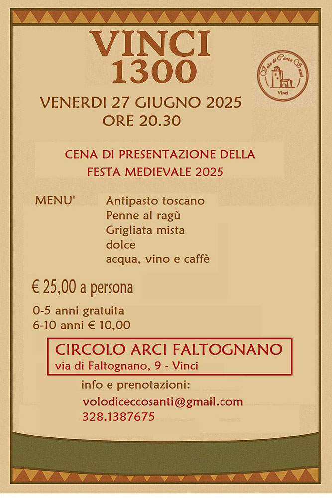 Vinci 1300 – Cena di presentazione