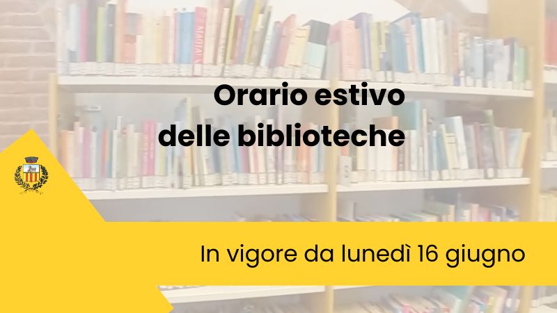 Orario estivo delle biblioteche