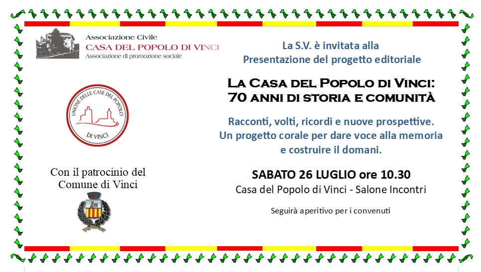 La Casa del Popolo di Vinci: 70 anni di storia e comunità