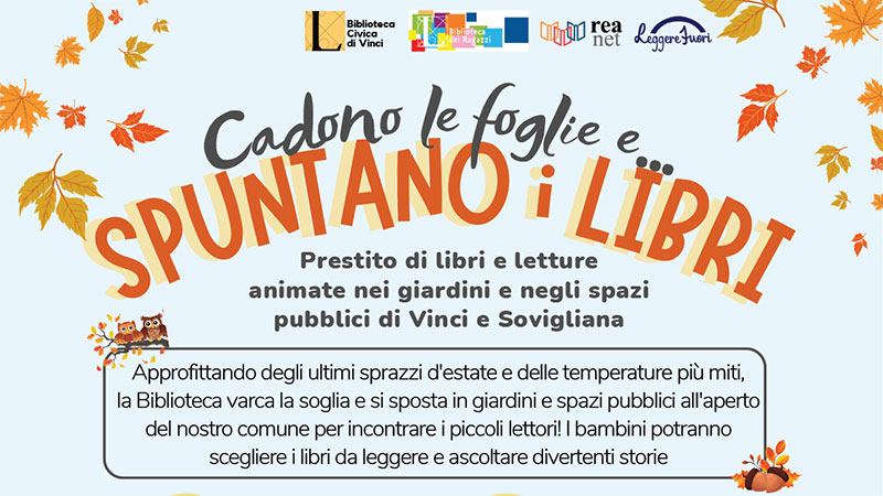 Torna settembre e “Spuntano i libri”. Il calendario degli appuntamenti con la biblioteca all’aria aperta